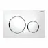 Geberit placca di comando Sigma 20 doppio tasto bianco/cromo
