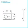 Geberit placca di comando Sigma 20 doppio tasto bianco/cromo satinato