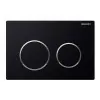 Geberit placca di comando Sigma 20 doppio tasto nero/cromo lucido