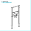 Geberit Duofix modulo per lavabo sospeso su cartongesso H 112 cm