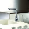 Rubinetto cucina e lavanderia Paffoni Sly con doccetta estraibile in ottone cromo