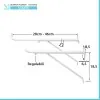 Coppia staffe per pilozzo sospeso regolabili 28-46 cm in acciaio