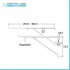 Coppia staffe per pilozzo sospeso regolabili 28-46 cm in acciaio