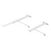 Coppia staffe per pilozzo sospeso regolabili 28-46 cm in acciaio