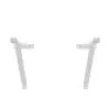 Coppia staffe per pilozzo sospeso regolabili 28-46 cm in acciaio