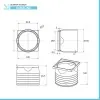 Scarico doccia a pavimento con griglia e sifone 10x10 cm acciaio inox cromato