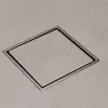 Scarico doccia a pavimento 15x15 cm con canalina piastrellabile quadrata e sifone acciaio inox