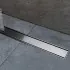 Canalina doccia a pavimento 55 cm con cover acciaio inox cromato e scarico incluso