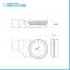 Canalina doccia a pavimento 65 cm con cover acciaio inox cromato e scarico incluso