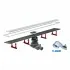 Canalina doccia a pavimento 75 cm con cover piastrellabile in acciaio inox e scarico incluso