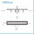Canalina doccia a pavimento 75 cm con cover piastrellabile in acciaio inox e scarico incluso