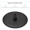 Soffione doccia tondo 20 cm in acciaio inox nero opaco anticalcare