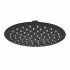 Soffione doccia tondo 30 cm in acciaio inox nero opaco anticalcare