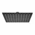 Soffione doccia quadrato 20x20 cm in acciaio inox nero opaco anticalcare