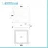 Soffione doccia quadrato 25x25 cm in acciaio inox nero opaco anticalcare