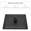 Soffione doccia quadrato 30x30 cm in acciaio inox nero opaco anticalcare