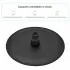 Soffione doccia tondo 20 cm con braccio 33 cm in acciaio nero opaco