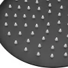 Soffione doccia tondo 20 cm con braccio 33 cm in acciaio nero opaco