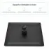 Soffione doccia quadrato 20x20 cm con braccio 30 cm in acciaio nero opaco