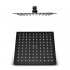 Set doccia nero opaco completo di soffione quadrato 25x25 cm e miscelatore incasso