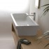 Lavabo a canale 120x45 cm dappoggio o sospeso in ceramica lucida