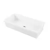 Lavabo a canale 120x45 cm dappoggio o sospeso in ceramica lucida