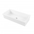 Lavabo a canale 120x45 cm dappoggio o sospeso in ceramica lucida
