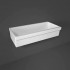 Lavabo a canale 90x45 cm dappoggio o sospeso in ceramica lucida 