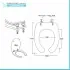 Copriwater per wc disabili con apertura frontale in MDF bianco