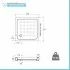 Piatto doccia 75x75 H 8 quadrato in ceramica bianca con antiscivolo Holy