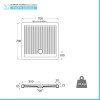 Piatto doccia 70x70 H 6.5 quadrato in ceramica bianca con antiscivolo Ferdy