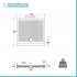 Piatto doccia 70x70 H 6.5 quadrato in ceramica bianca con antiscivolo Ferdy