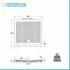 Piatto doccia 80x80 H 6.5 quadrato in ceramica bianca con antiscivolo Ferdy