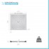 Piatto doccia 80x80 H 6 quadrato in ceramica bianca con antiscivolo