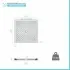 Piatto doccia 80x80 H 6 quadrato in ceramica bianca con antiscivolo