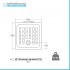 Piatto doccia 80x80 H 4 quadrato in ceramica bianca con antiscivolo Cube