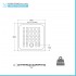 Piatto doccia 90x90 H 4 quadrato in ceramica bianca con antiscivolo Cube