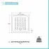 Piatto doccia 90x90 H 4 quadrato in ceramica bianca con antiscivolo Cube