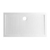 Piatto doccia 70x140 H 6.5 rettangolare in ceramica bianca con antiscivolo Ferdy