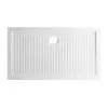 Piatto doccia 80x100 H 6.5 rettangolare in ceramica bianca con antiscivolo Ferdy