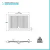 Piatto doccia 80x100 H 6.5 rettangolare in ceramica bianca con antiscivolo Ferdy