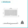 Piatto doccia 80x140 H 6.5 rettangolare in ceramica bianca con antiscivolo Ferdy