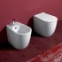 Copriwater originale serie Vignoni Simas bianco con chiusura soft-close