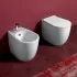 Copriwater originale serie Vignoni Simas bianco con chiusura soft-close
