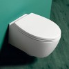 Wc sospeso Rimless LFT Spazio di Simas in ceramica bianca lucida