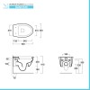 Wc sospeso Rimless LFT Spazio di Simas in ceramica bianca lucida