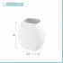 Set 3 accessori bagno da appoggio in ceramica bianca