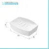 Set 3 accessori bagno da appoggio in ceramica bianca