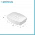 Set 3 accessori bagno da appoggio in ceramica bianca