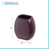Set 3 accessori bagno da appoggio in ceramica viola